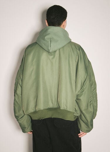 다이드 후드 봄버 재킷 Balenciaga 다이드 후드 봄버 재킷 그린 bal0157012