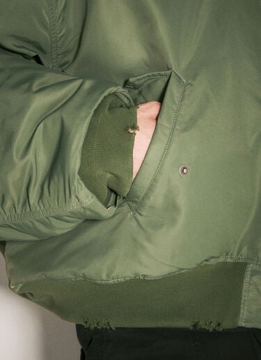 다이드 후드 봄버 재킷 Balenciaga 다이드 후드 봄버 재킷 그린 bal0157012
