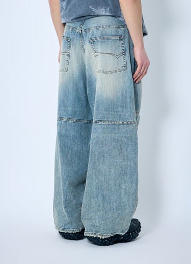 Balenciaga Baggy Panel Construction Jeans Blue bal0159004