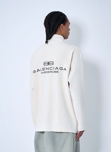 인터와인드 집업 스웨터 Balenciaga 인터와인드 집업 스웨터 화이트 bal0159005