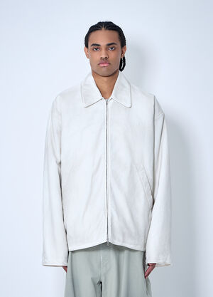 Balenciaga Zip-Up Jacket White bal0159008