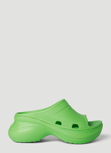 Balenciaga x Crocs Platform Pool Slides Green bal0249132