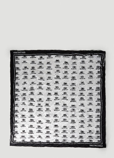 Balenciaga BB Icon Silk Scarf White bal0251024