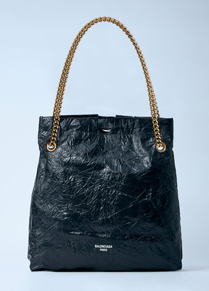 Balenciaga Crush 链带中号单肩包 黑色 bal0252078