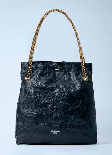 Balenciaga 크러시 체인 미디엄 숄더백 블랙 bal0252078