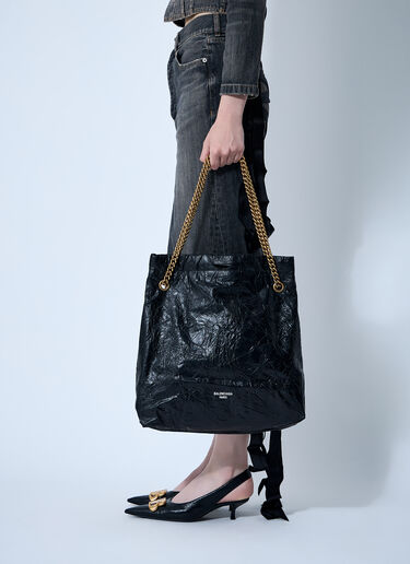 크러시 체인 미디엄 숄더백 Balenciaga 크러시 체인 미디엄 숄더백 블랙 bal0252078