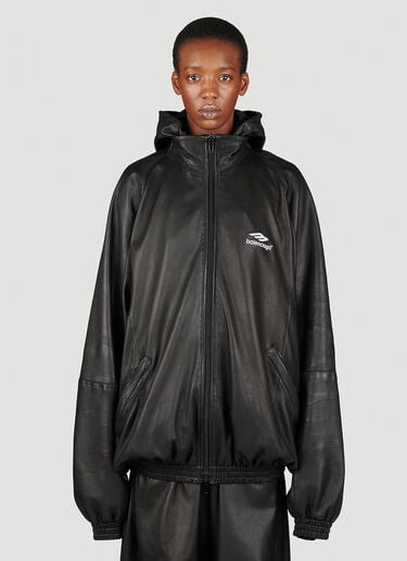 Balenciaga Tracksuit Leather Jacket Black bal0253001