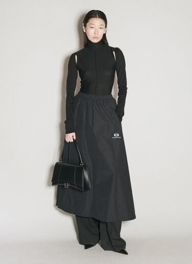 Balenciaga 아워글라스 힌지 미디엄 숄더백 블랙 bal0255071