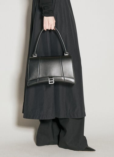 Balenciaga 아워글라스 힌지 미디엄 숄더백 블랙 bal0255071
