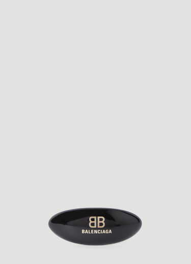 Logo Applique Hair Clip Balenciaga Logo Applique Hair Clip Black bal0255087