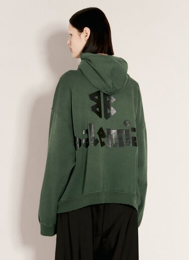 Ripped Pocket Hooded Sweatshirt Balenciaga Ripped Pocket Hooded Sweatshirt Green bal0256005