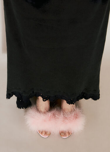 Boudoir Feather-Trimmed Leather Heel Sandals Balenciaga Boudoir Feather-Trimmed Leather Heel Sandals Pink bal0256018