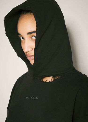 Back Hooded Sweatshirt Balenciaga Back Hooded Sweatshirt Black bal0257013