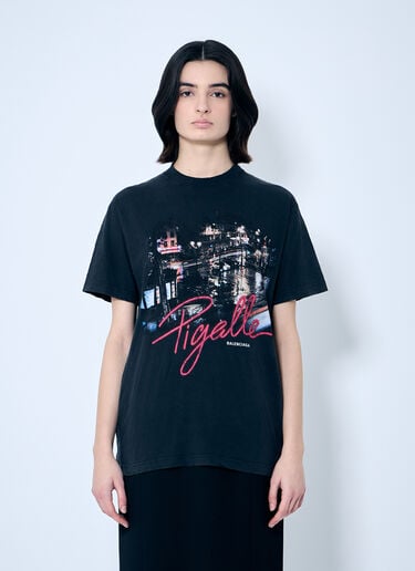 Balenciaga Pigalle Print T-Shirt Black bal0259006