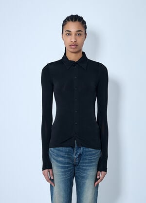 Balenciaga Button-Down Shirt Black bal0259009