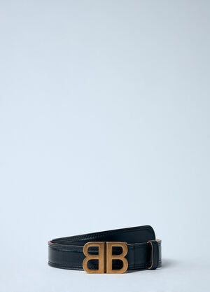 Balenciaga BB Soft Leather Belt Black bal0259039