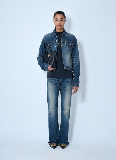 Balenciaga 徽标贴饰牛仔裤  蓝色 bal0259063