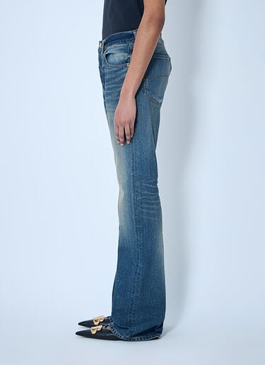 Balenciaga 徽标贴饰牛仔裤  蓝色 bal0259063