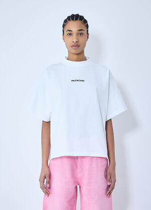 Balenciaga 徽标图案短款 T 恤 黑色 bal0259065
