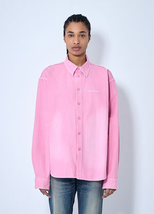 Balenciaga Button-Down Shirt Pink bal0259067