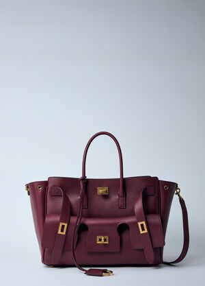 Balenciaga Small Bel Air Carry 托特包  酒红色 bal0259068