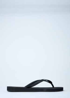 Balenciaga Logo Motif Flip Flops Black bal0261016