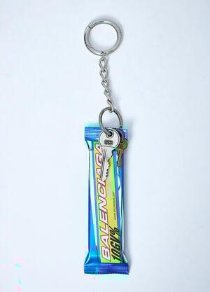 Balenciaga Logo Motif Keyring Blue bal0360003