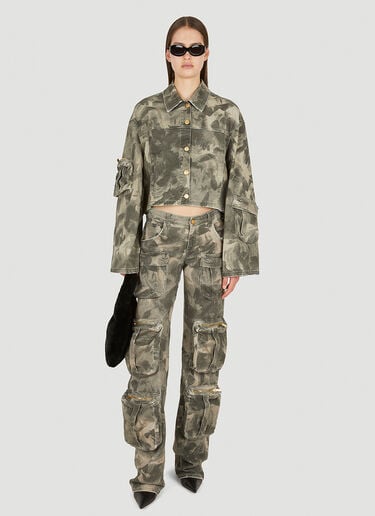 カモフラージュ カーゴジャケット Blumarine カモフラージュ カーゴジャケット グリーン blm0252002