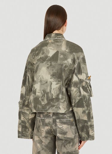 カモフラージュ カーゴジャケット Blumarine カモフラージュ カーゴジャケット グリーン blm0252002
