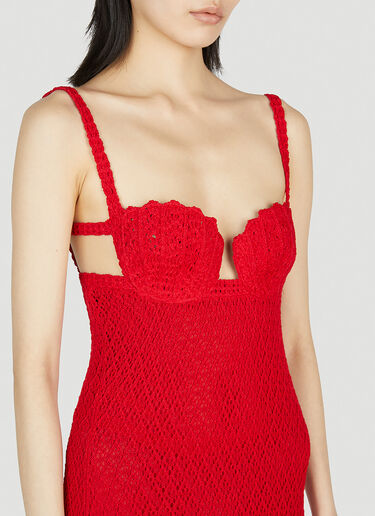 Crochet Dress Blumarine Crochet Dress Red blm0252016