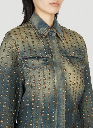 Studded Denim Jacket Blumarine Studded Denim Jacket Blue blm0252034