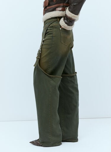 Buckle Embellished Boyfriend Jeans Blumarine Buckle Embellished Boyfriend Jeans Green blm0254005