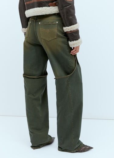 Buckle Embellished Boyfriend Jeans Blumarine Buckle Embellished Boyfriend Jeans Green blm0254005