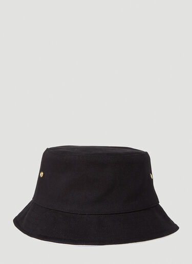 Balmain 로고 패치 버킷 햇 블랙 bln0152013