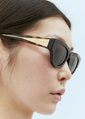 Bottega Veneta 3단 접이식 스퀘어 선글라스  브라운 bos0255004