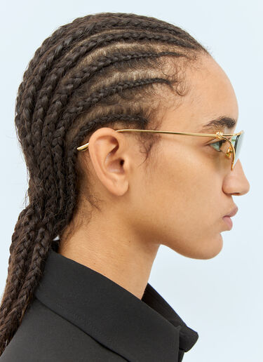 Bottega Veneta 猫眼形太阳镜 金色 bos0257003
