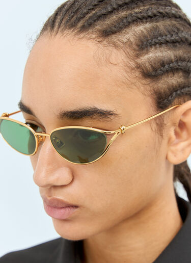 Bottega Veneta 猫眼形太阳镜 金色 bos0257003