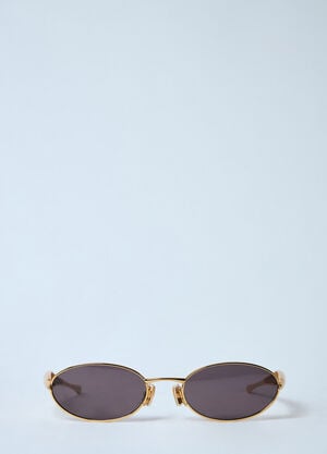 Bottega Veneta 사르딘 타원형 선글라스 골드 bos0259001
