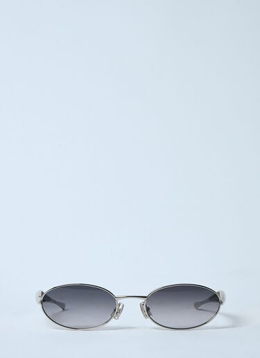 Sardine Oval Sunglasses Bottega Veneta Sardine Oval Sunglasses Silver bos0259002