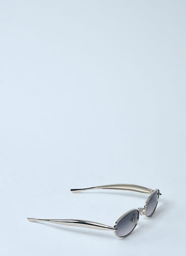 Sardine Oval Sunglasses Bottega Veneta Sardine Oval Sunglasses Silver bos0259002