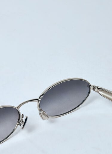 Sardine Oval Sunglasses Bottega Veneta Sardine Oval Sunglasses Silver bos0259002