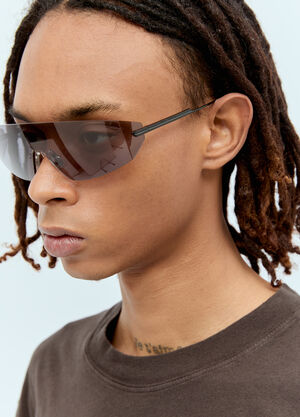 Bottega Veneta Futuristic Shield Sunglasses Black bos0356001