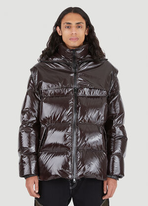 Bottega Veneta 亮面填充羽绒服 棕色 bov0146060