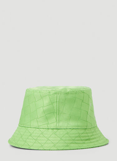 Bottega Veneta 인트레치오 자카드 버킷 햇 그린 bov0148168