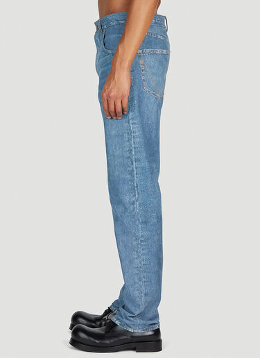 Bottega Veneta Printed Leather Pants Blue bov0152001