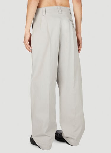 Bottega Veneta Twill Pleated Pants Grey bov0154002