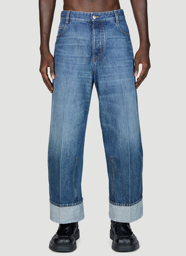 Folded Cuff Jeans Bottega Veneta Folded Cuff Jeans Blue bov0155009