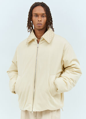 Bottega Veneta 棉质斜纹布蓬松夹克 乳白色 bov0158007