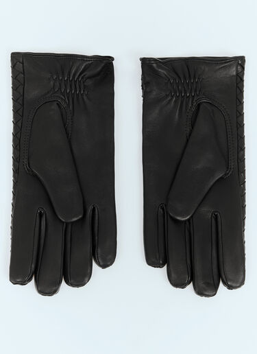 Intrecciato 皮革手套 Bottega Veneta Intrecciato 皮革手套 黑色 bov0158012