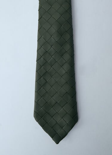 Bottega Veneta 编织皮革领带 绿色 bov0159023